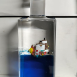 Glass Chibi Bottle, One Piece Anime Inspired Decorative Unsinkable Pirate Ship In A Bottle