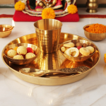 Brass Laddu Gopal Thali Set