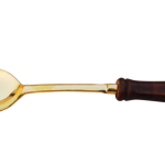 Brass Rice Spoon With Wooden Handle