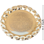 Brass Plate With Flower Design