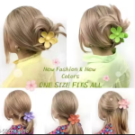 🌸 LetzShoppe Matte Flower Claw Hair Clips – Pack of 4