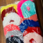 Soft Faux Fur Scrunchies for Women & Girls – Fluffy Hair Ties Elastic Ponytail Holders (Multicolor)