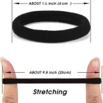 50 Pcs Thick Hair Ties – Seamless Soft Hair Bands & Ponytail Holders for Women (Mix Colors, No Break)