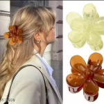 LETZSHOPPE Hair Claw Clips – 4PCS Decorative Nonslip Large Plastic Hair Jaw Clips for Women & Girls