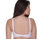 White Bra, Full Coverage Bra, Structured Cup Bra, Non-Wired Non-Padded Bra ✅