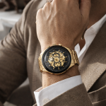 KHRIST Premium Fully Automatic Mechanical Analog Watch for Men | Exposed Working Gears Dial & Transparent Case Back | Precision Engineering, Luxury Craftsmanship & Timeless Elegance