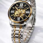 KHRIST Premium Fully Automatic Mechanical Analog Watch for Men | Exposed Working Gears Dial & Transparent Case Back | Precision Engineering, Luxury Craftsmanship & Timeless Elegance
