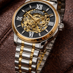 KHRIST Premium Fully Automatic Mechanical Analog Watch for Men | Exposed Working Gears Dial & Transparent Case Back | Precision Engineering, Luxury Craftsmanship & Timeless Elegance
