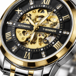 KHRIST Premium Fully Automatic Mechanical Analog Watch for Men | Exposed Working Gears Dial & Transparent Case Back | Precision Engineering, Luxury Craftsmanship & Timeless Elegance