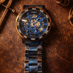 KHRIST Premium Fully Automatic Mechanical Analog Watch for Men | Exposed Working Gears Dial & Transparent Case Back | Precision Engineering, Luxury Craftsmanship & Timeless Elegance