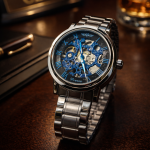 KHRIST Premium Fully Automatic Mechanical Analog Watch for Men | Exposed Working Gears Dial & Transparent Case Back | Precision Engineering, Luxury Craftsmanship & Timeless Elegance