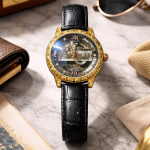 KHRIST Premium Fully Automatic Mechanical Analog Watch for Men | Exposed Working Gears Dial & Transparent Case Back | Precision Engineering, Luxury Craftsmanship & Timeless Elegance