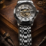 KHRIST Premium Fully Automatic Mechanical Analog Watch for Men | Exposed Working Gears Dial & Transparent Case Back | Precision Engineering, Luxury Craftsmanship & Timeless Elegance