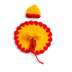 Laddu Gopal Winter Dress Set – Frock & Cap | Size 0 Number | Handcrafted with High Quality Wool | Warm & Soft Woolen Outfit for Thakur Ji