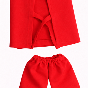 Laddu Gopal Night Dress Suitable for 3 No. Size | 100% Cotton | Handmade Krishna Dress | Red Color