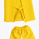 Laddu Gopal Night Dress Suitable for 3 No. Size | 100% Cotton | Handmade Krishna Dress | Yellow Color