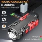 Rechargeable Mini Led Flashlight with Power Bank 3 Modes 1 Pc