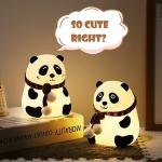 Rechargeable Silicone Panda Night Light for Kids 7 Color Led Changing Lamp