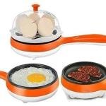 Single Layer Egg Boiler with Handel Non Stick Electric Frying Pan with Capacity of 7 Eggs