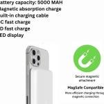 10000 Mah Wireless with Magsafe Power Bank White Lithium Ion Quick Charge 3 0 for Mobile