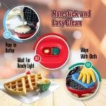 3 in 1 Mini Waffle Maker 350w Electric Non Stick Breakfast Machine