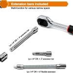 46 Piece 1 4 Socket Set Goti Pana with Ratchet Wrench for Car Bike Cycle Repairing Diy