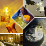 Mini Acrylic Led Desk Lamps Table Lamp Portable Crystal Diwali 1 Pc Small
