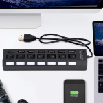 Usb Splitter Multi Port Usb 2 0 Hub 7 Port with Independent on Off Switch and Led Indicators