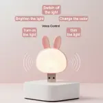 Cute Usb Rabbit Night Light with Sound Voice Activation