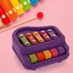 2 in 1 Baby Piano Xylophone Toy for Toddlers 5 Multicolored Key Keyboard Xylophone Piano