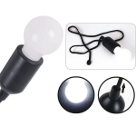 Led Pull Cord Light Hanging Black Led Bulb 3 Pc