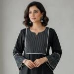 Classic Black Straight Kurta for Women