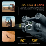 M3 Max Drone with Dual HD Camera, Dual Battery, Optical Flow Positioning, Obstacle Avoidance, Foldable RC Quadcopter for Kids, Beginners & Hobbyists