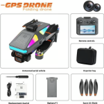S5HP GPS Drone with Dual 8K Camera, GPS Positioning, Single Battery, Foldable Premium RC Quadcopter for Aerial Photography & Beginners