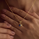 Custom Initial Bubble Necklace with Birthstone Charm