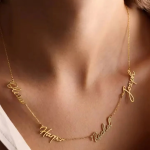 Multiple Name Necklace, Family Necklace, Children Names Necklace, Three Name Necklace, Gift For her, Kids name necklace