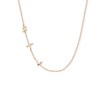 Personalized Vertical Charms and Birthstone Necklace