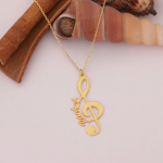 Personalized Treble Clef Name Necklace, Custom Music Note Pendant for Musicians, Music Lover Necklace, Musician Gift, Valentine's Day Gift
