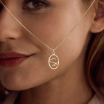 Custom Engraved Oval Initial Necklace