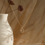 Custom Engraved Oval Initial Necklace