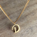 Dainty Pearl Letter Charm Necklace