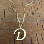 Dainty Pearl Letter Charm Necklace