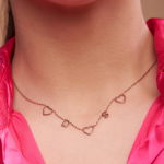 Personalized Heart Charm Pendant Necklace in 18K Gold Vermei