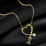 Doctor Stethoscope Necklace, Medical Charm for Doctors, cardiologists, heart doctor, Personalized Name Stethoscope Necklace, Stethoscope