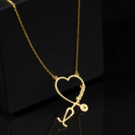 Doctor Stethoscope Necklace, Medical Charm for Doctors, cardiologists, heart doctor, Personalized Name Stethoscope Necklace, Stethoscope