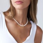 Natural Pearl Personalized Chiara Name Necklace