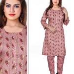 PickCell Women's Foil Print  Cotton Designer Kurti With Pant