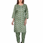 PickCell Women's Foil Print  Cotton Designer Kurti With Pant