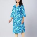 PickCell Printed Long Kurti  Poly Cotton Fabric
