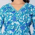 PickCell Printed Long Kurti  Poly Cotton Fabric